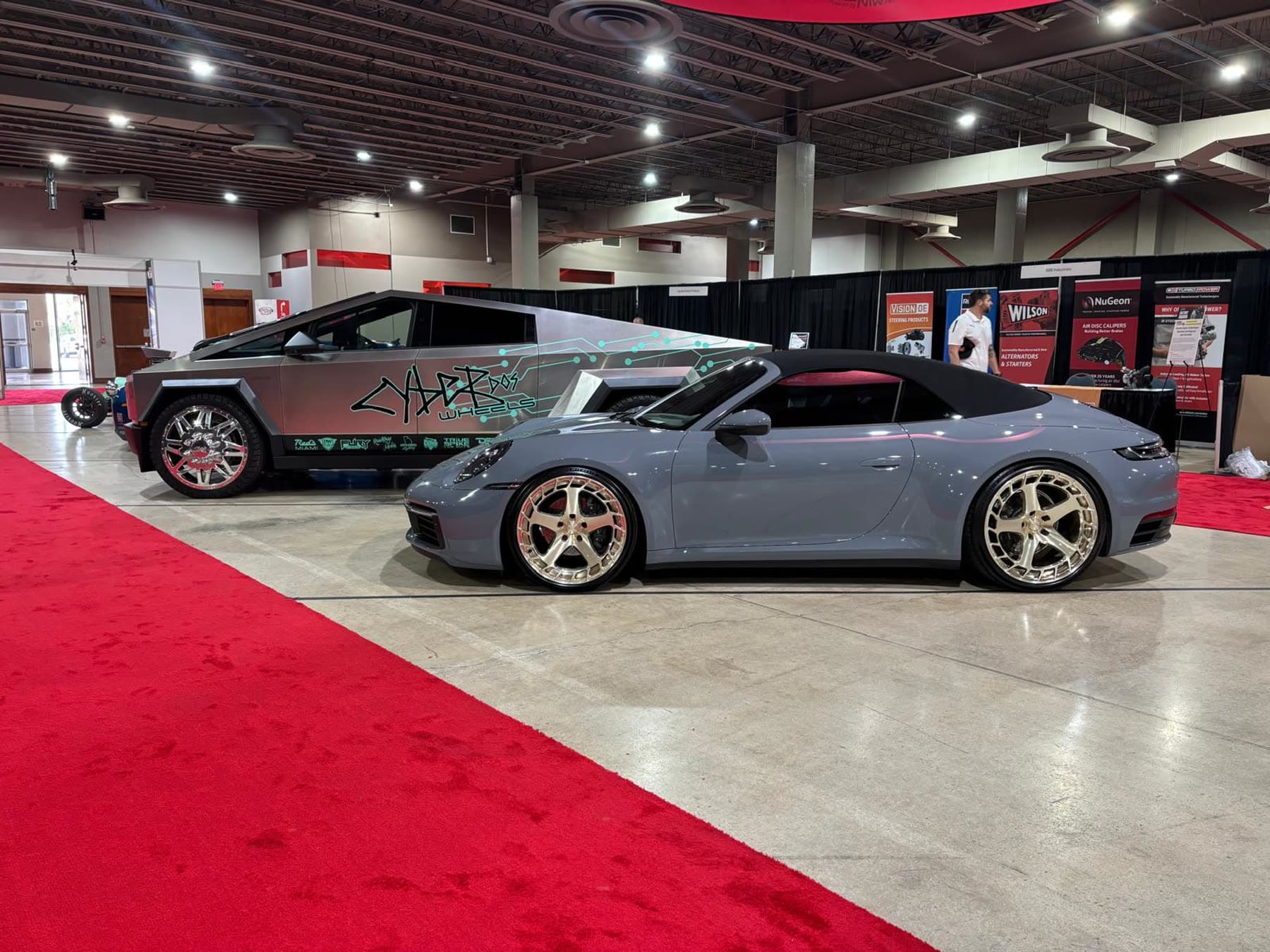 Diesel Wheels display car on a SEMA-style show floor